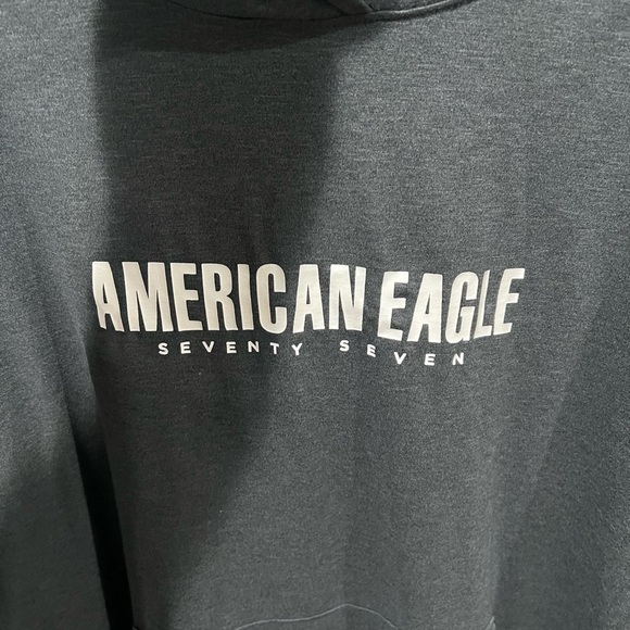 American Eagle Outfitters Charcoal Hoodie Lightweight EUC size L - Picture 2 of 5